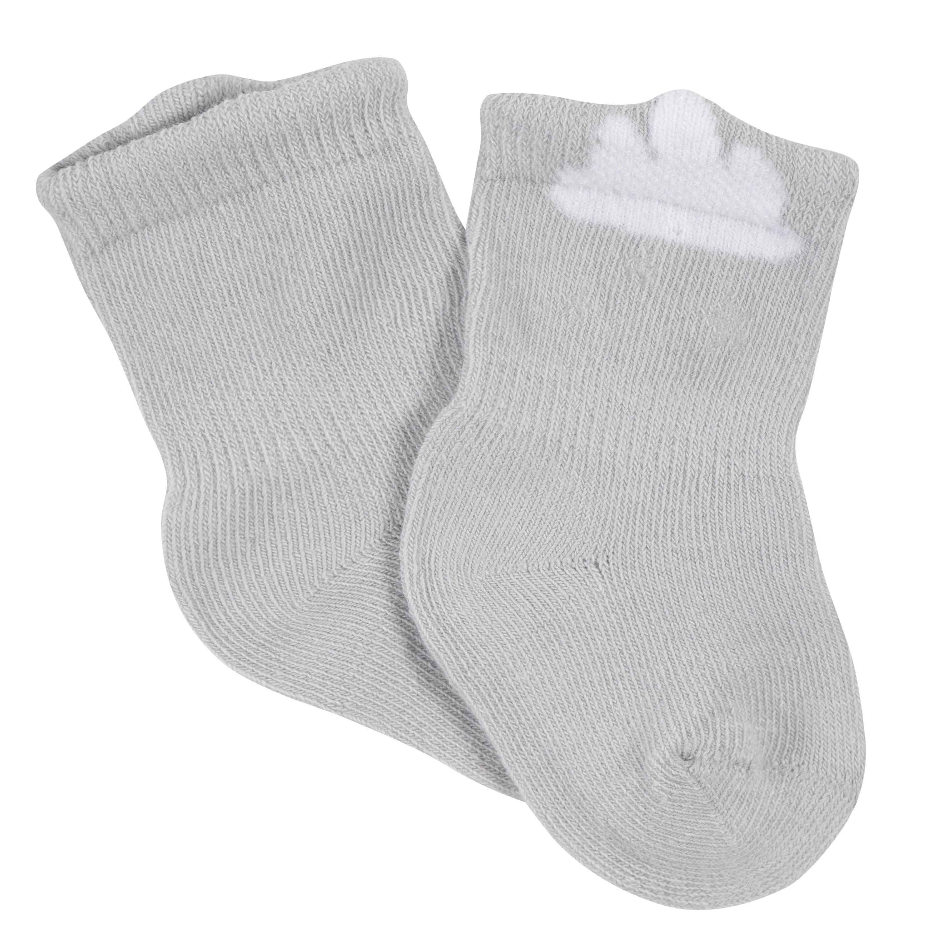 Gerber Unisex Crew Socks for Newborns 0-3 Months Baby Animals Wiggle Proof Jersey 6-Pack for Girls