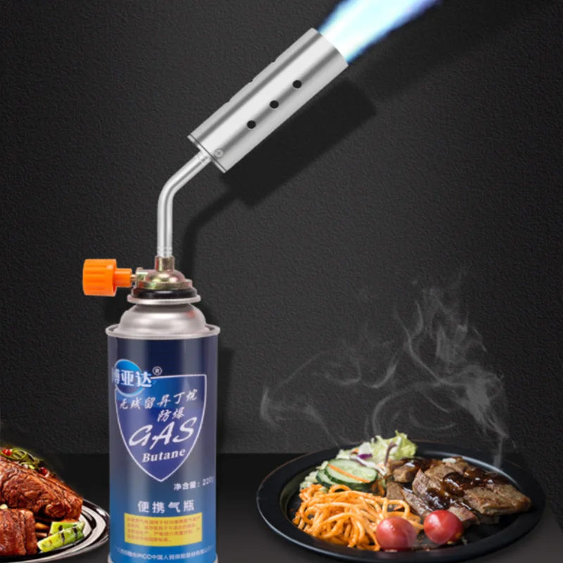 Wildcamp Butane Torch Portable Adjustable Gas Blow Torch Manual Ignition Welding Gun for Outdoors Barbecue
