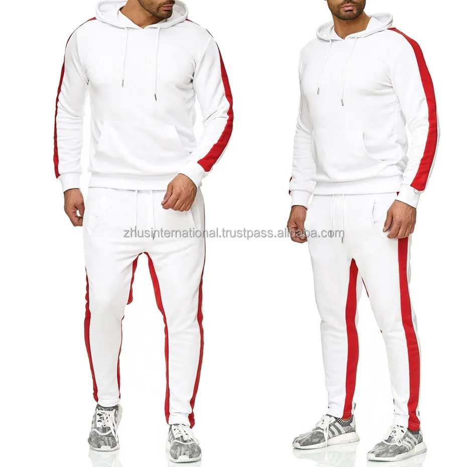 High Quality Top Selling Red 2 Piece Knitted Polyester Fleece Slim Fit Italian Custom Tracksuit With Custom Logo OEM Service