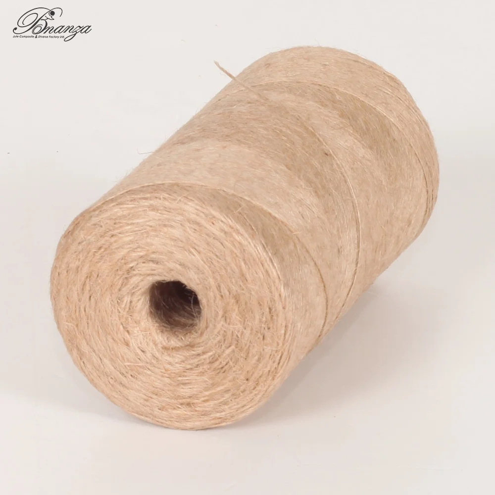 Light Count CRT Quality Jute Yarn of 8 Lbs and 1 Ply for Fancy Jute Craft Items & Weaving Purpose