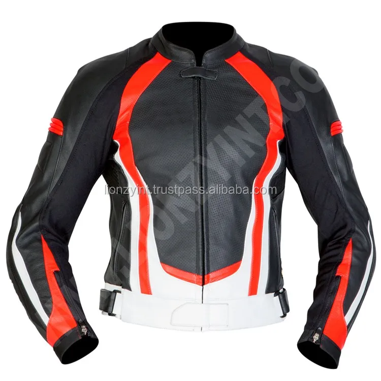 Mens Genuine Leather Biker Jacket Black Motorbike Jacket Outdoor Waterproof Clothing Biker