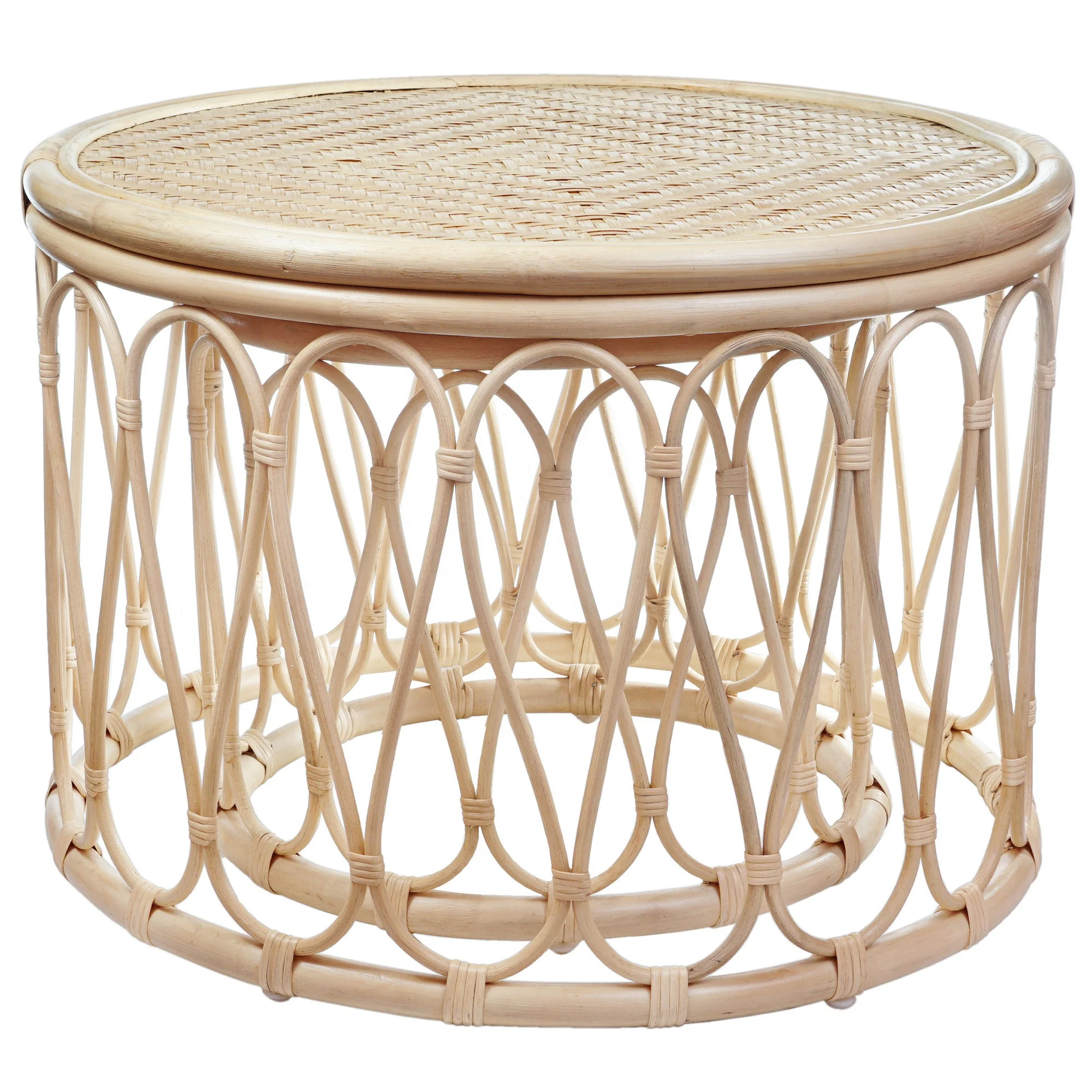 Wholesales high end living room home decor handcrafted rattan coffee table made in Vietnam