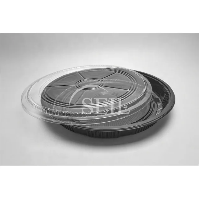 SL-PT700 одноразовые пластиковые пищевые суши вечерние сервировочный поднос с прозрачной крышкой на вынос того общественного питания пластины 4500