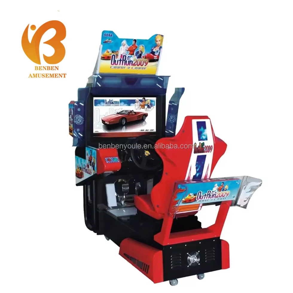 3d 42 inch outrun arcade hot sale simulating car racing/electronic outrun racing game machine