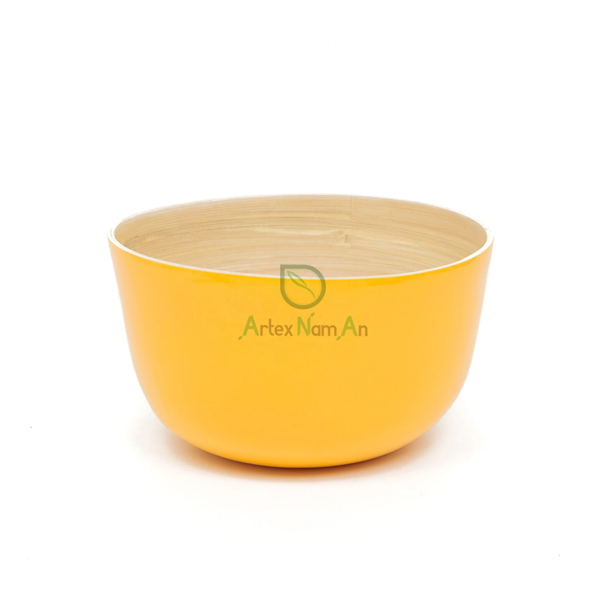 Yellow bamboo serving bowl/nordic bowl/bamboo tableware for home hotel and restaurant