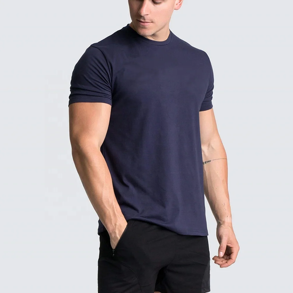 Мужская хлопковая футболка с коротким рукавом, черного цвета