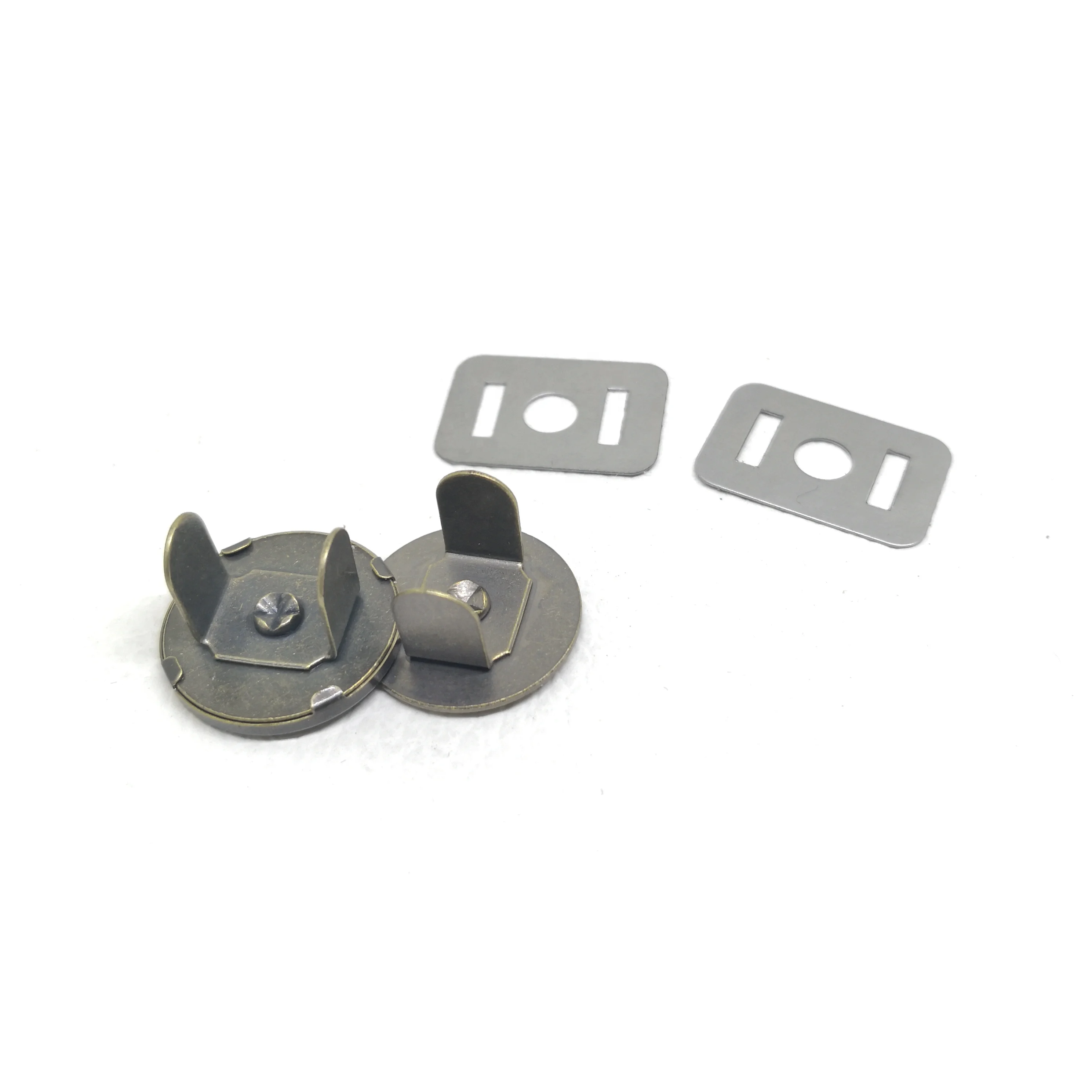 MING KEE METAL 18mm Classic Leather Made Products Handbag Bag Parts Accessories Use Magnetic Circle Round Lock 18mm Slim Magnet