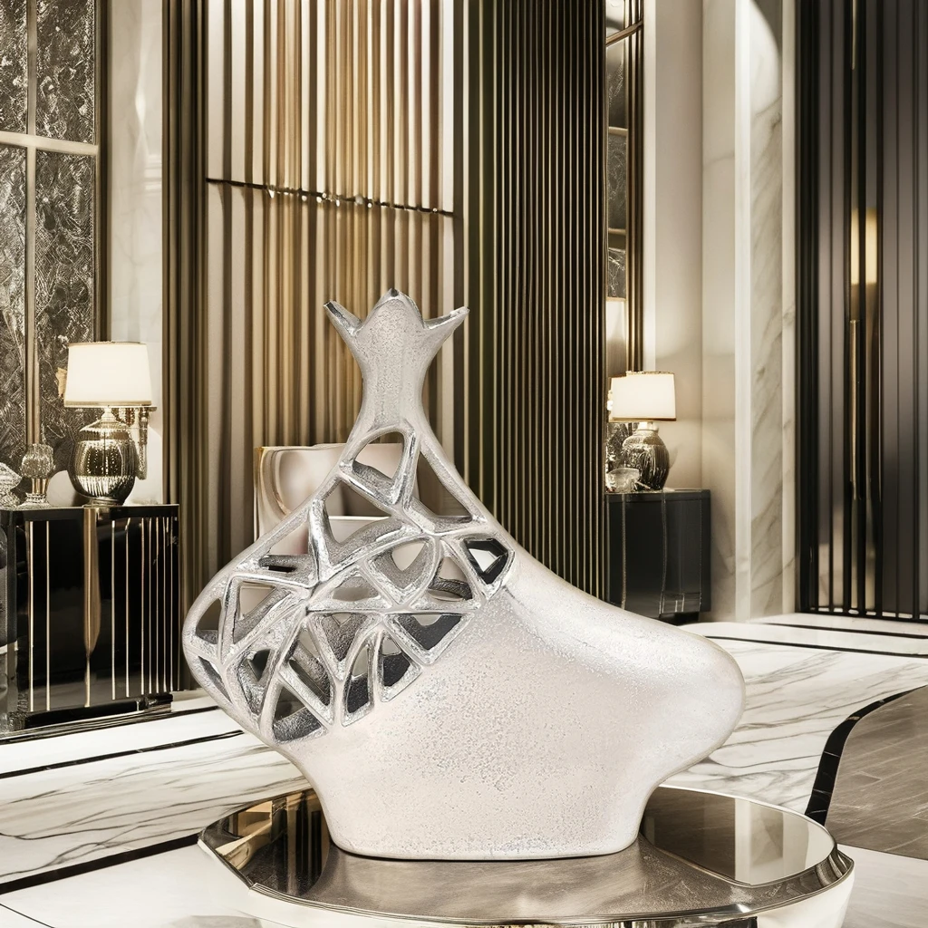 Горячая распродажа, современный дизайн, металлическая настольная ваза для свадебной стены или пола с матовой глазурью, домашний декор