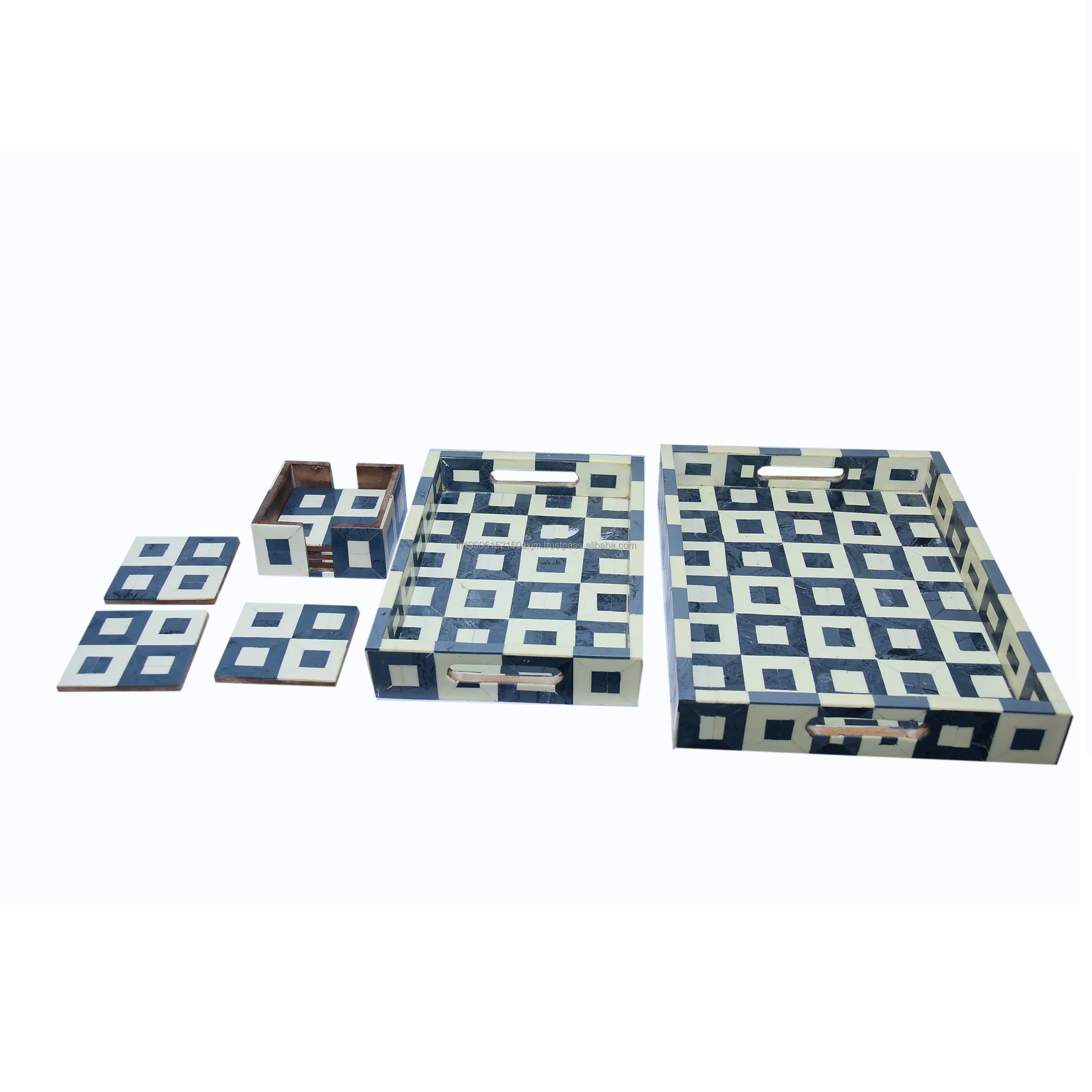 
resin inlay Serving tray plate for Home with handle Hotel and Catering Ware resin inlay 