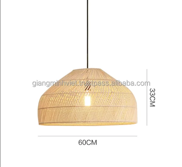 Best Price Natural Woven Rattan Lamp Shade,Black Wicker Pendant Light Rattan Light Fixture Flush Mount Ceiling Light