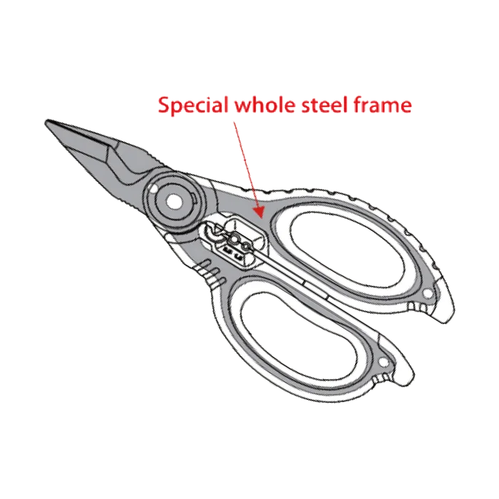 ATABU Electrician Maintenance Use Special Whole Steel Frame Professional Scissors