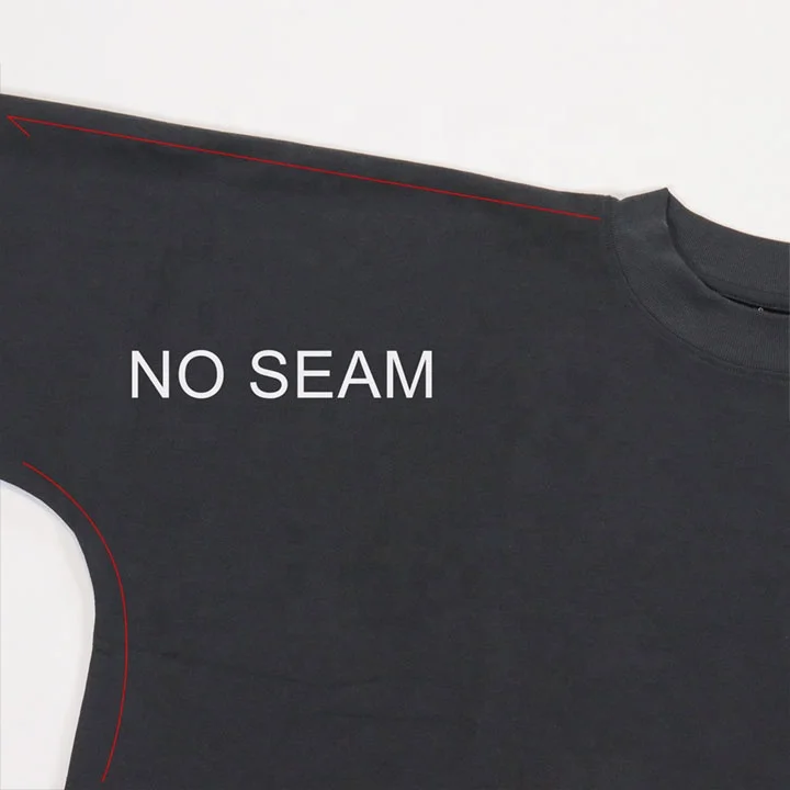 Custom Vintage Boxy Fit Men Drop Shoulder Cropped T Shirt Oversized Men Streetwear T Shirt No Seam 300 GSM Short Sleeve T Shirt