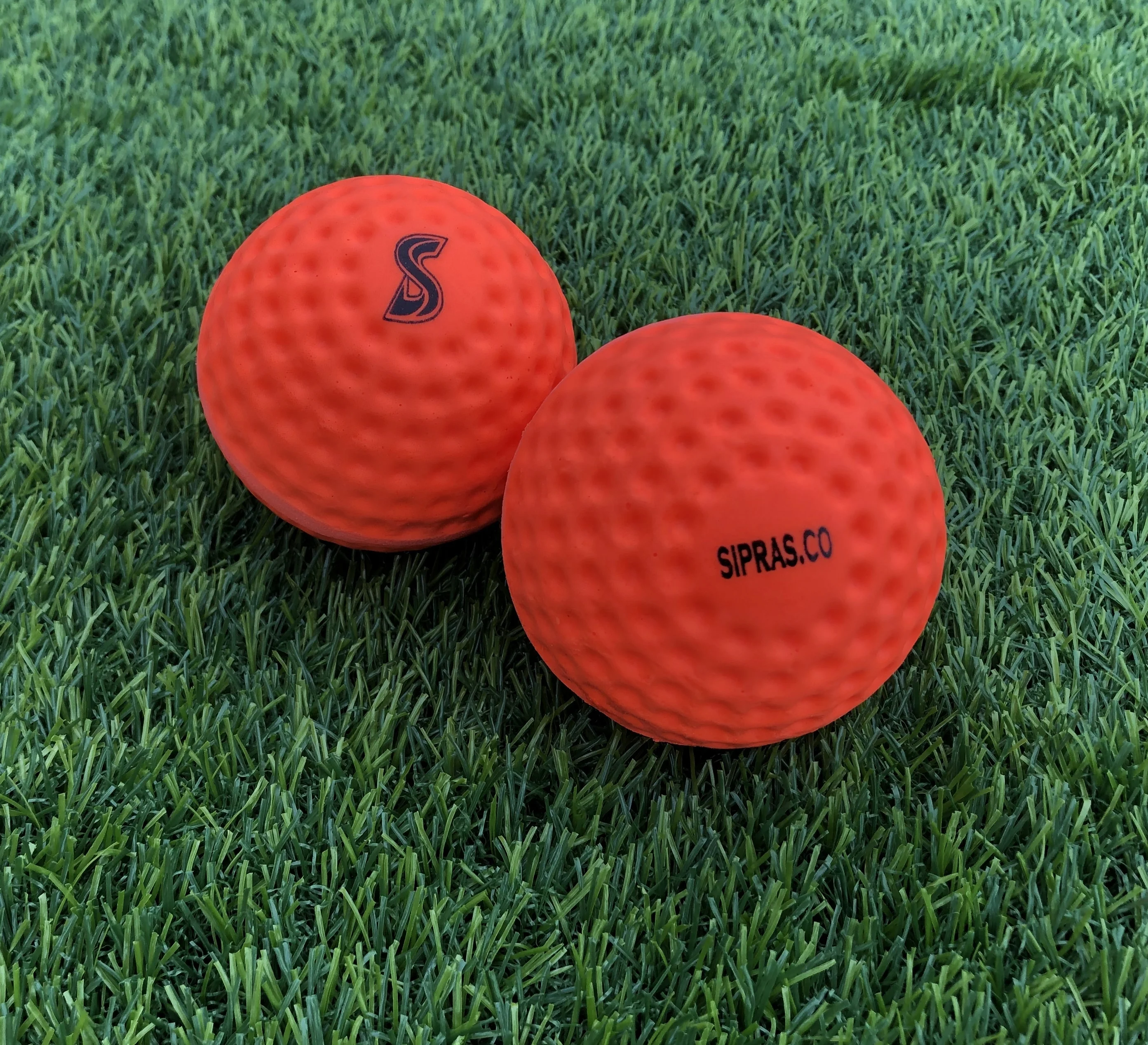 SIPRAS Gaelic GAA Hurling Dimple PU Fireballs Speed Ball All Weather Wall Balls Training Practice Orange Color