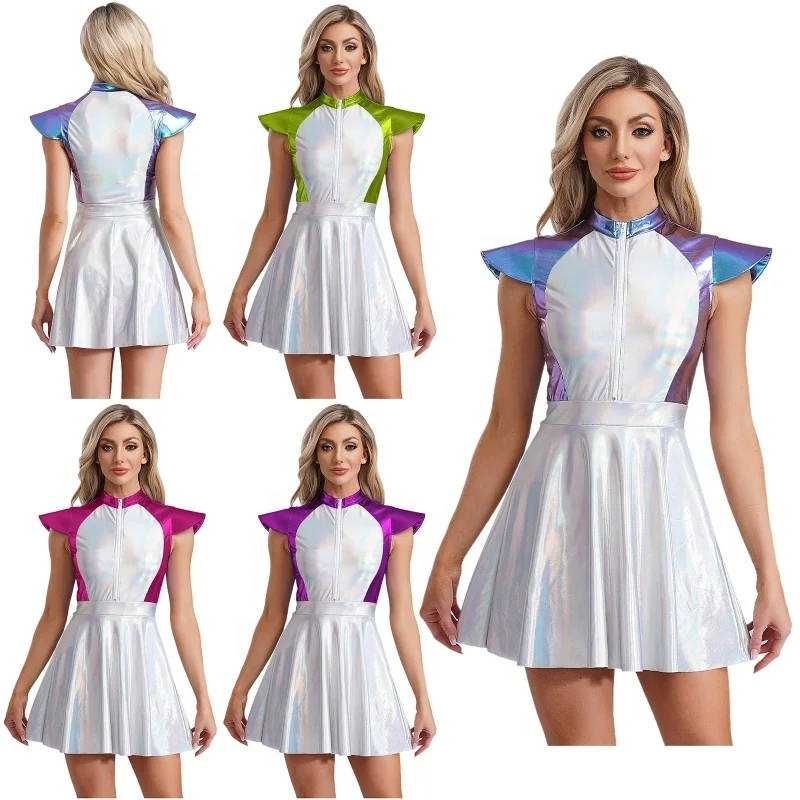Custom Wholesale Training Dancewear Women Halloween Cosplay Costume Dress Up Party Stage Dance Costume Dresses Performance Wear