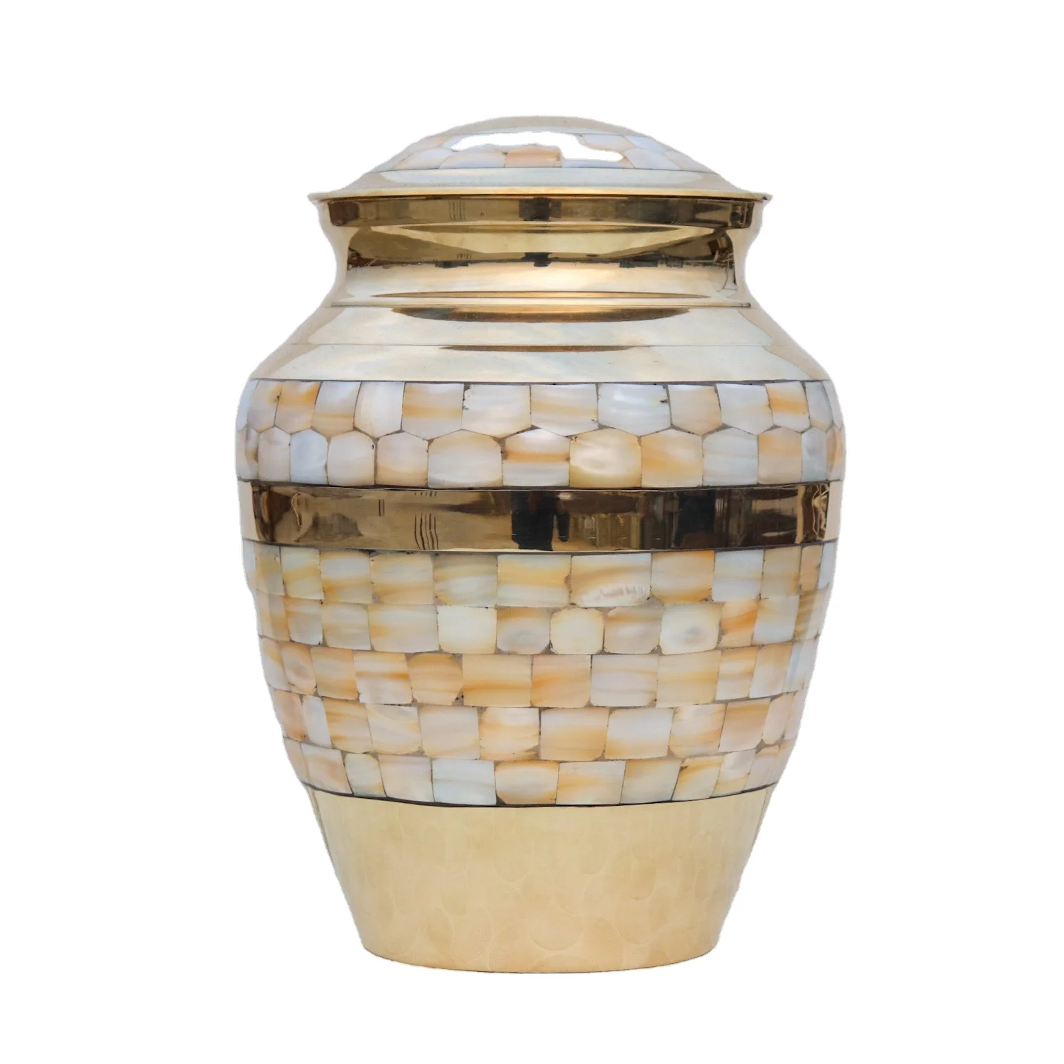 Латунный контейнер для похоронной пепельницы мужчин и женщин матери жемчуга производитель поставщик