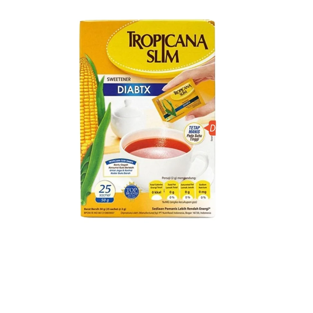 Оптовая продажа тонкий подсластитель Tropicana 25S 2gr Diabtx вариант здорового подсластителя картонная упаковка из