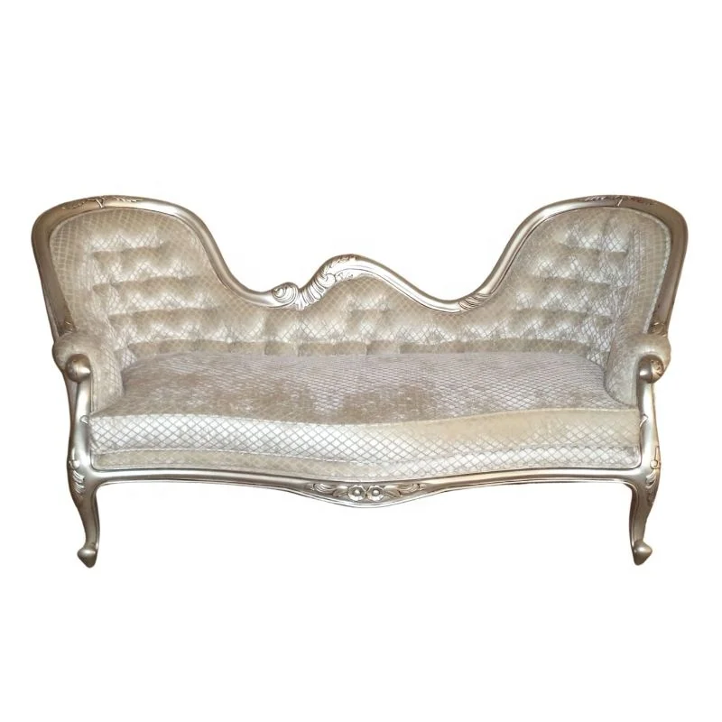 Antique Reproduction Living Room Sofa Classic European Home Furniture Wooden Sofa Bridal Wedding Sofa for Hotel Furniture