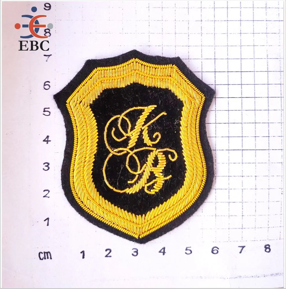 Define Your Looks And Sentiment With Fashion bullion patch Custom Handmade Embroidered Badges of name letters