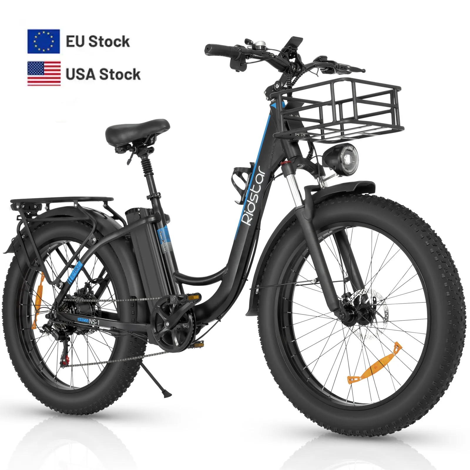 26 Inch MTB Ebike 48V 20Ah Electric Bike Rear Hub Motor Front Drum Braking System Max Speed 30-50Km/h Hidden Front Frame Battery