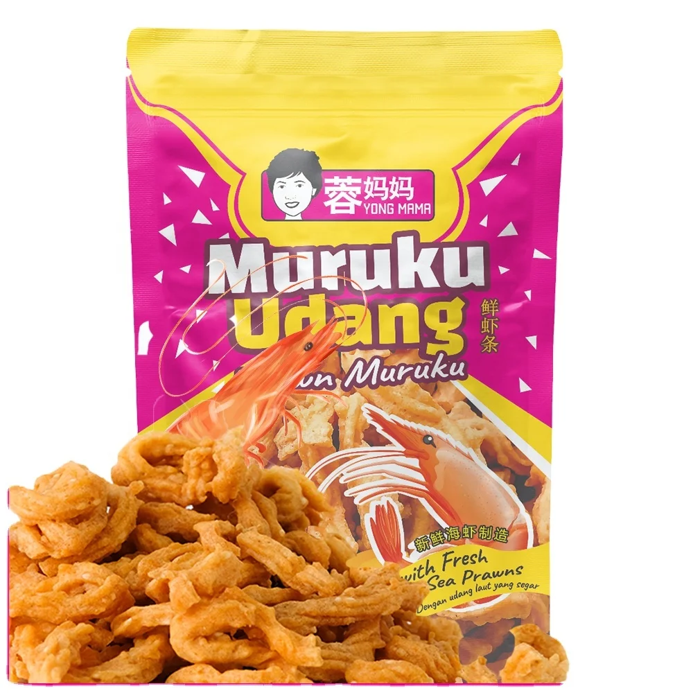 Malaysia Halal Seafood Crackers Snack Shrimp Chips Prawn Crackers Muruku Chili Snack Spicy Wholesale OEM Keropok Kerupuk