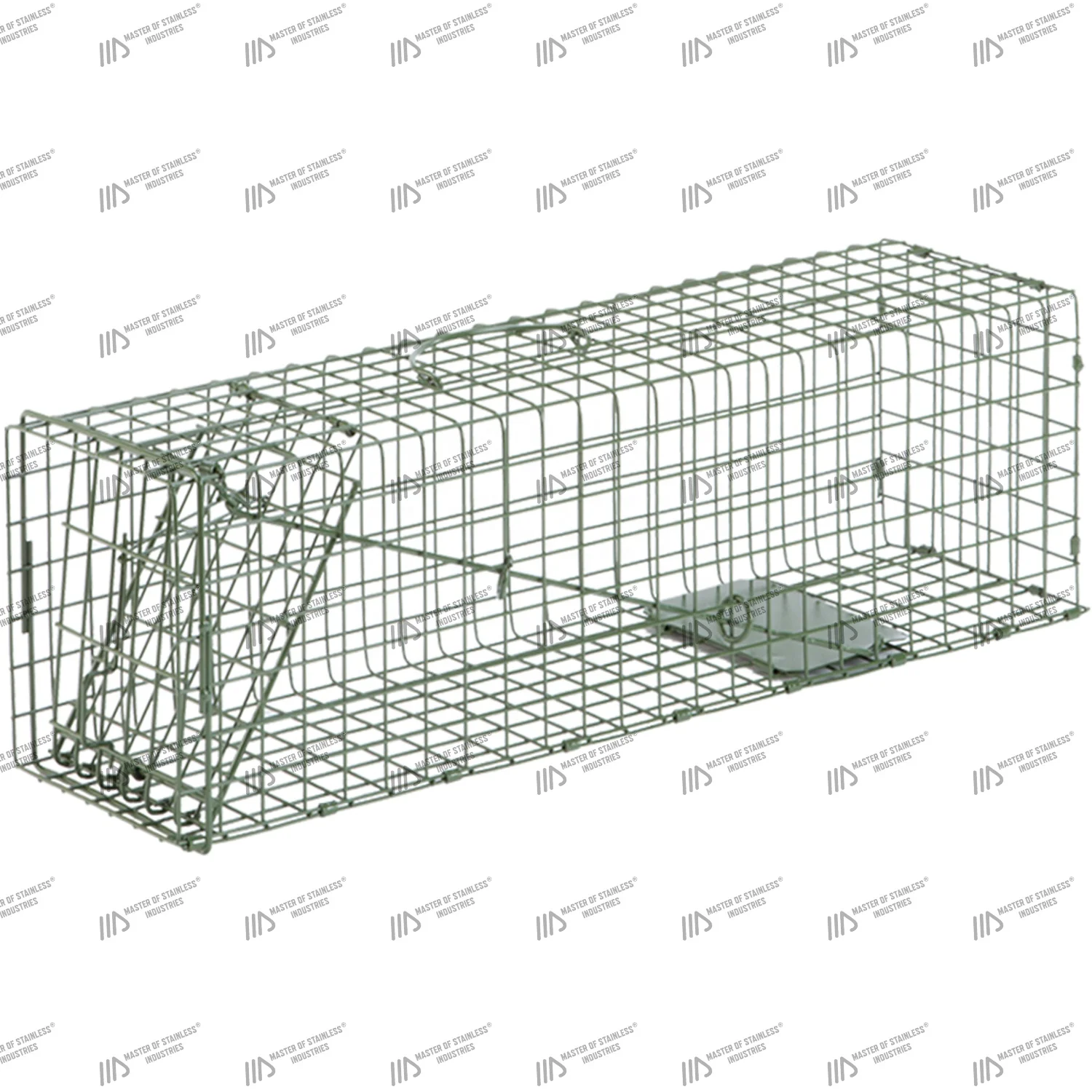 Складная Высококачественная клетка-ловушка для кошек 79x29x32 оцинкованная стальная Автоматическая ловушка животных оборудование контроля