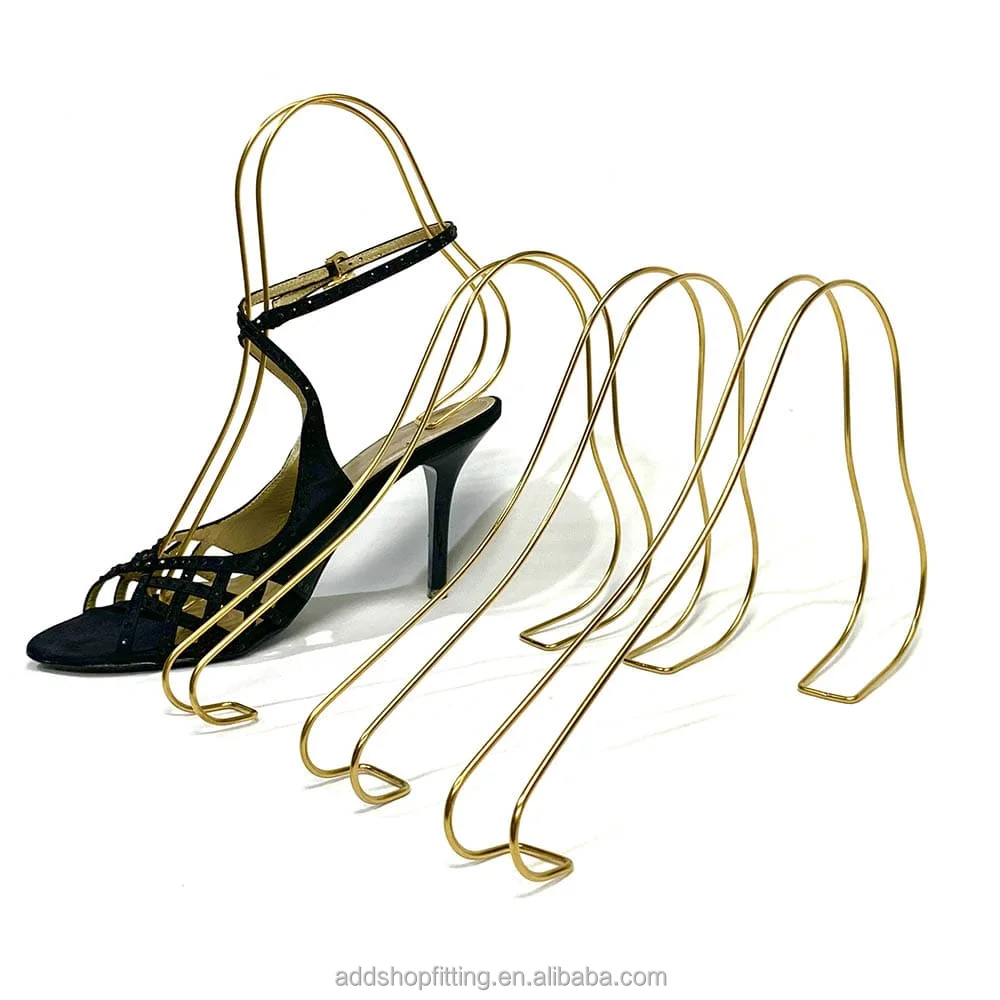 Золотая Женская Стойка для обуви на высоком каблуке