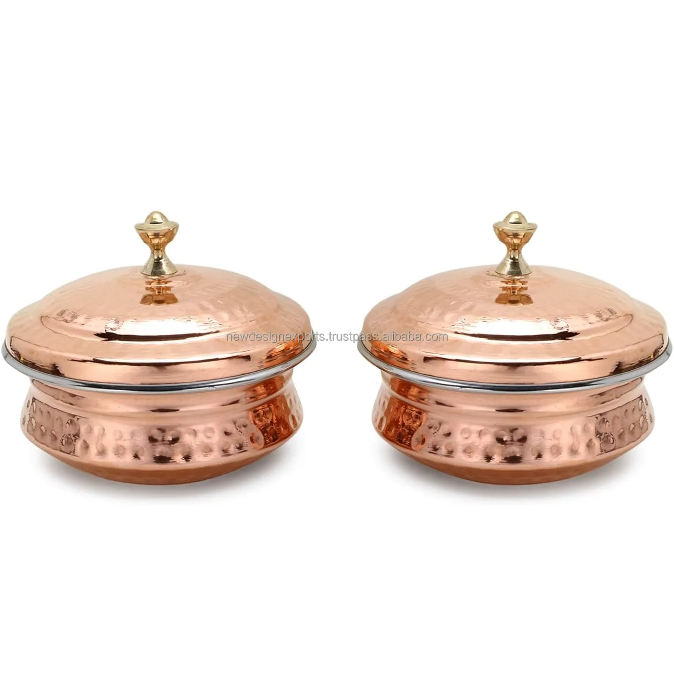 Copper Tableware casserole with lid