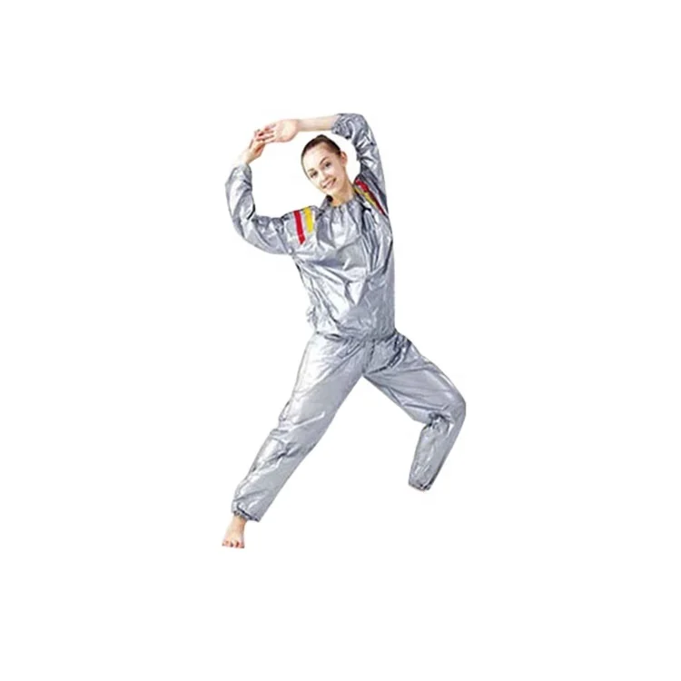 Wholesale Hot PVC Sauna Suit Fitness Exercise Slimming Body Suit Gym for Weight Loss Crew Neck Jogging Wear Sauna Suits