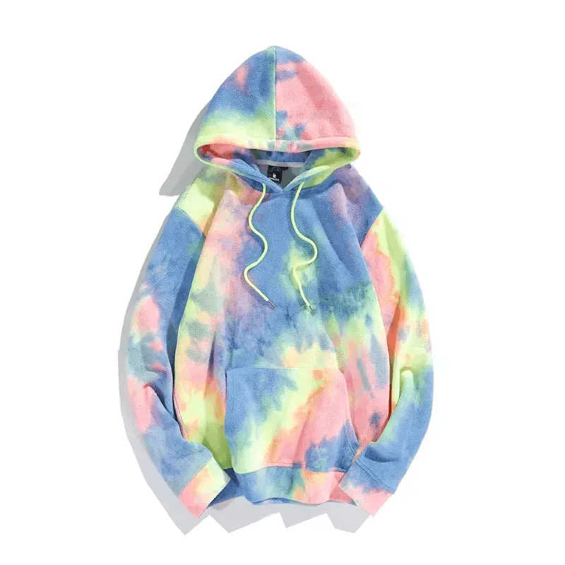 Wholesale Tie Dye Cotton Hooded 100%cotton hoodie custom logo Hoodie Sports Long Sleeve Crew Neck Tie Dye Women Hoodie in india