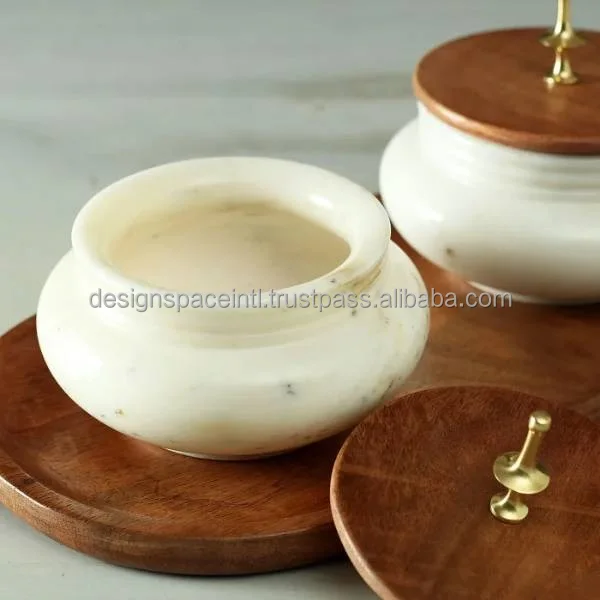 Most Demanding Marble Jar with Wooden Lid at best rate