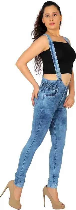 Best Wholesale Supplier Ladies Blue Four Front Pockets Jeans Dress Vintage Overall Dress Denim Halter Dress