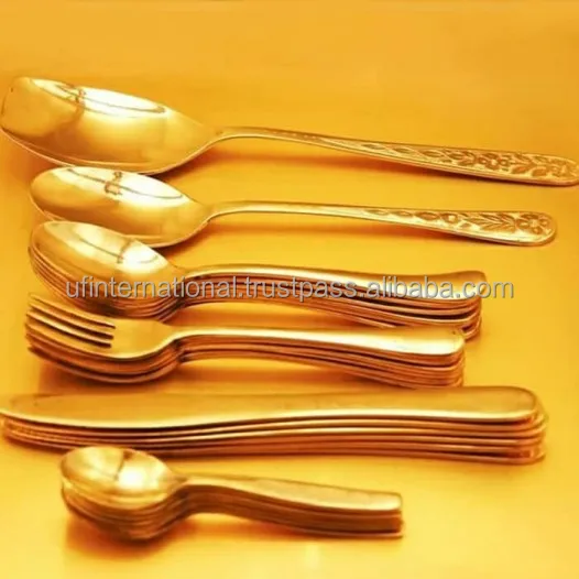 Латунная ложка с вилкой