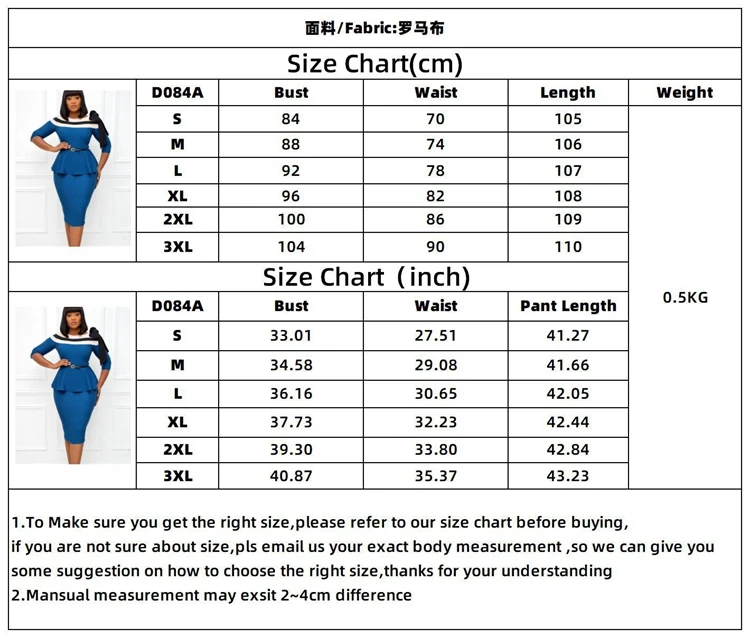 Vestidos Elegantes De Mujer Plus Classy Uk Dresses Ladies Woman Clothing Bayan Elbise Thailand African Women Office Dress