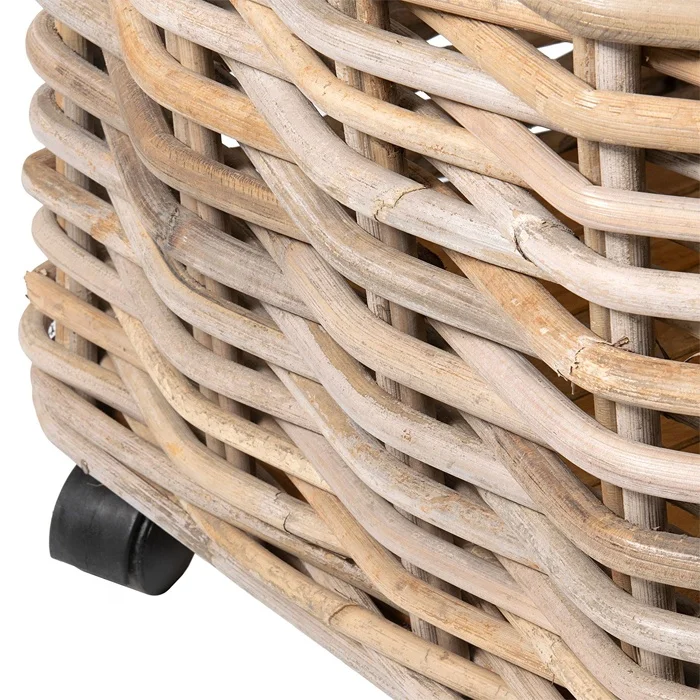 Set of 2 Rattan Basket For Storage Sustainable Convenient Basket Set With Handles