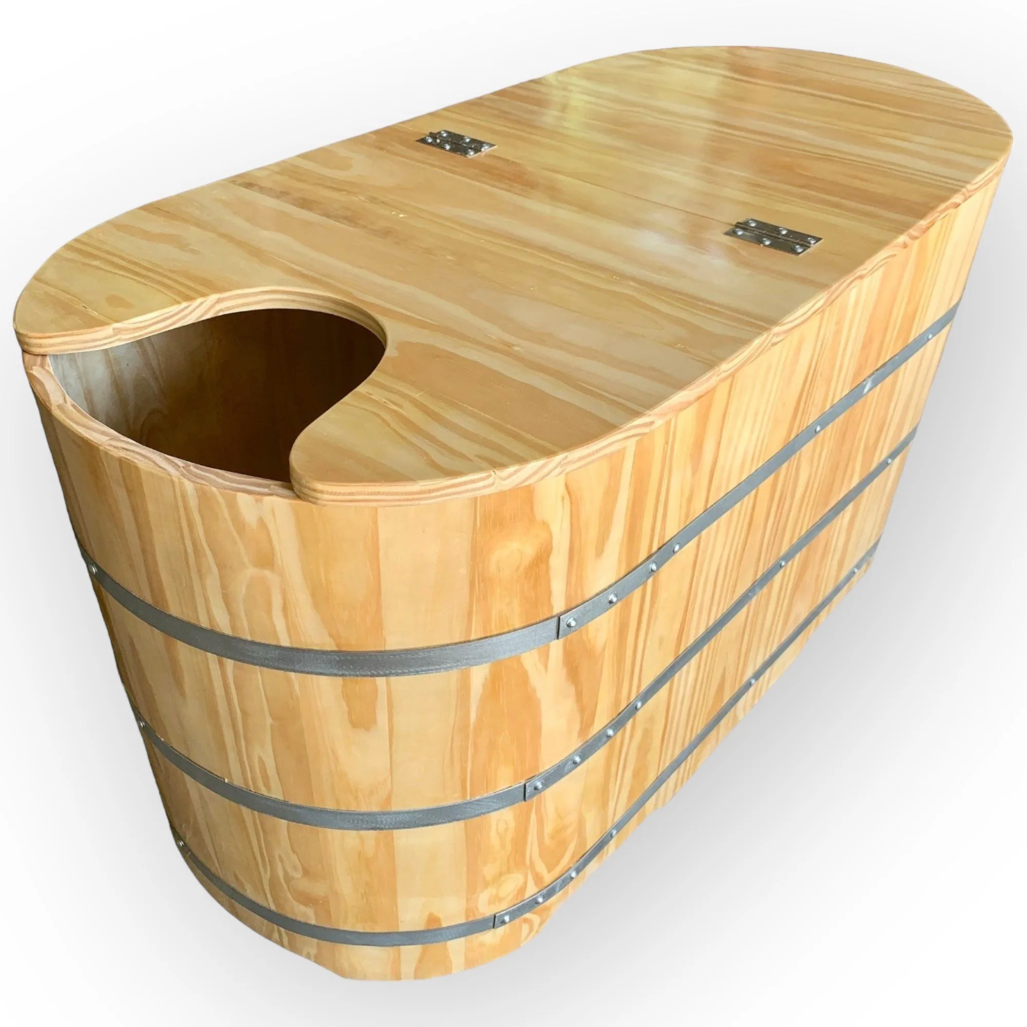 Hot sale High Quality Custom Made Round Wooden Frame Bathtub/ Natrual Wooden Barrel Bath Tub For Spa Villa From Vietnam