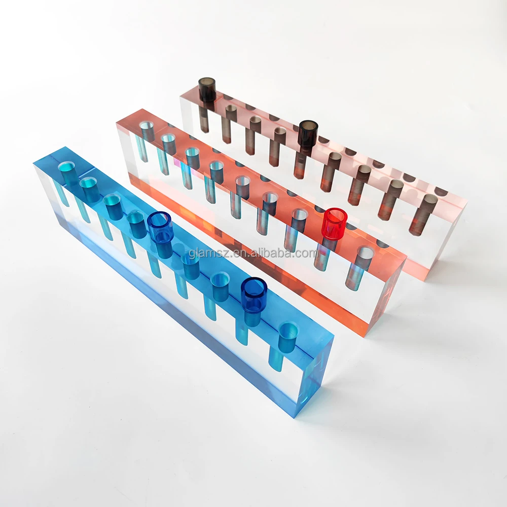 Judaica Gift Onyx Gold Mirror Sticker Acrylic Lucite Menorah