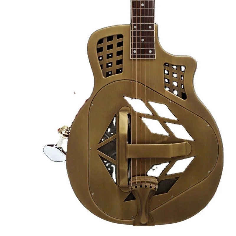 Высокое качество Китай бренд Aiersi Cutway Bell латунный корпус трехшарошечный блюз резонатор гитара низкая цена