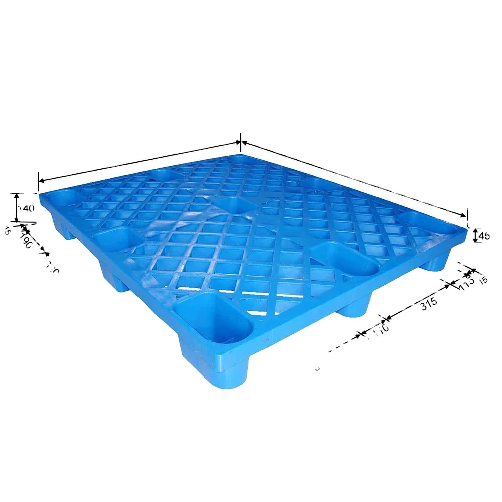 1200*1200*140mm 9 feet single face light duty virgin material   4 way  plastic pallet for logistics