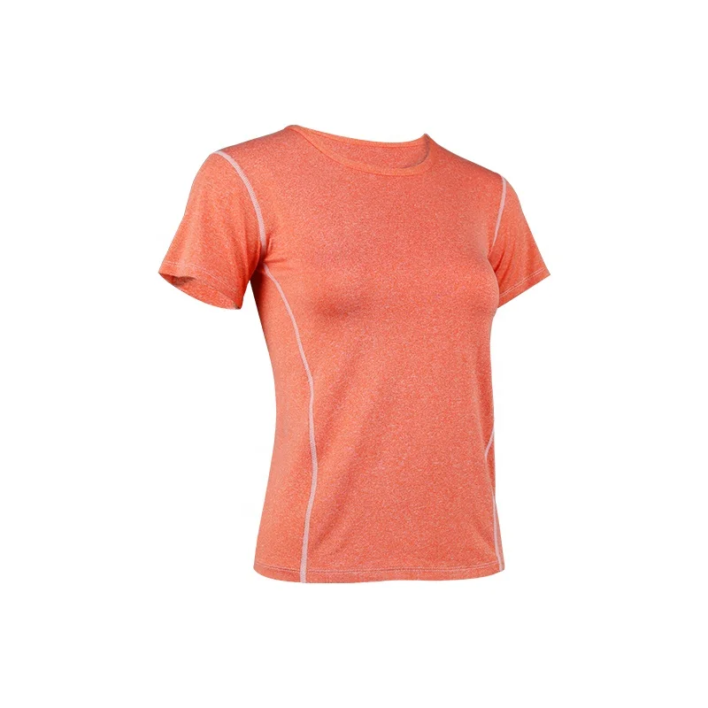 Breathable gym t shirt women round neck slim yoga wear women gym shirts T Shirt gym women  Customize Logo And Color Fitness Appa