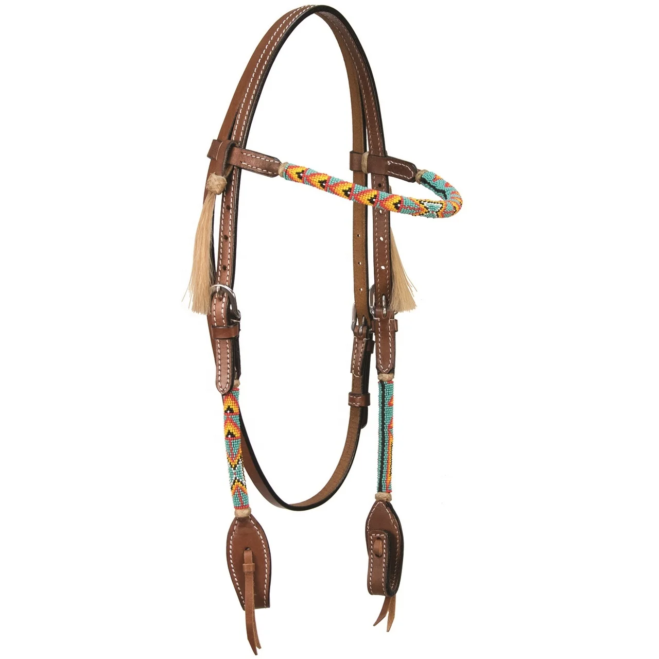 Horse Headstall Antique Look Genuine Leather Horse Western Headstall For Horse Riding