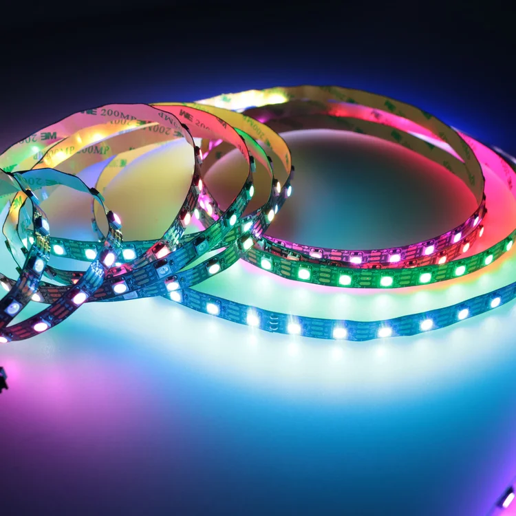 SHIJI Modern Waterproof Outdoor 60pcs SMD5050 10mm DC5V RGB Light Strip IC SK6812 WS2812B Chip LED Strip Light