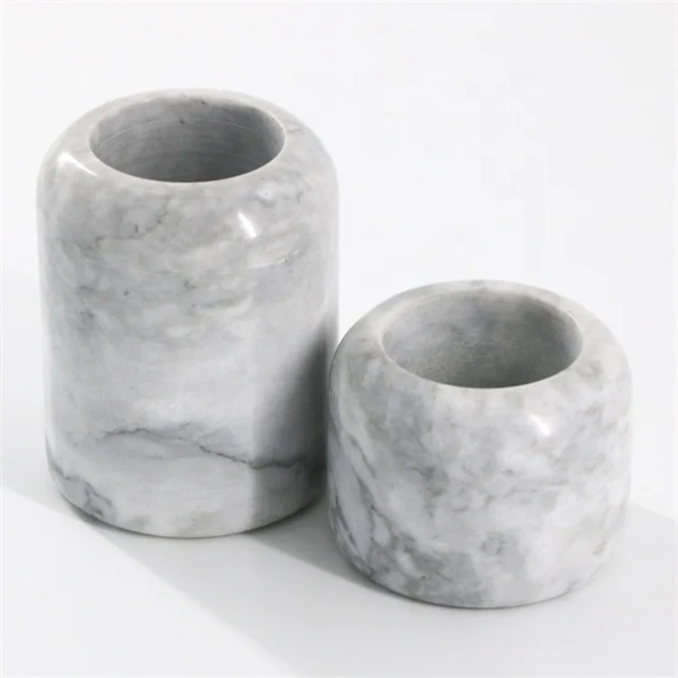 Настольный подсвечник из белого мрамора круглая стойка для гостиной украшение дома и улицы