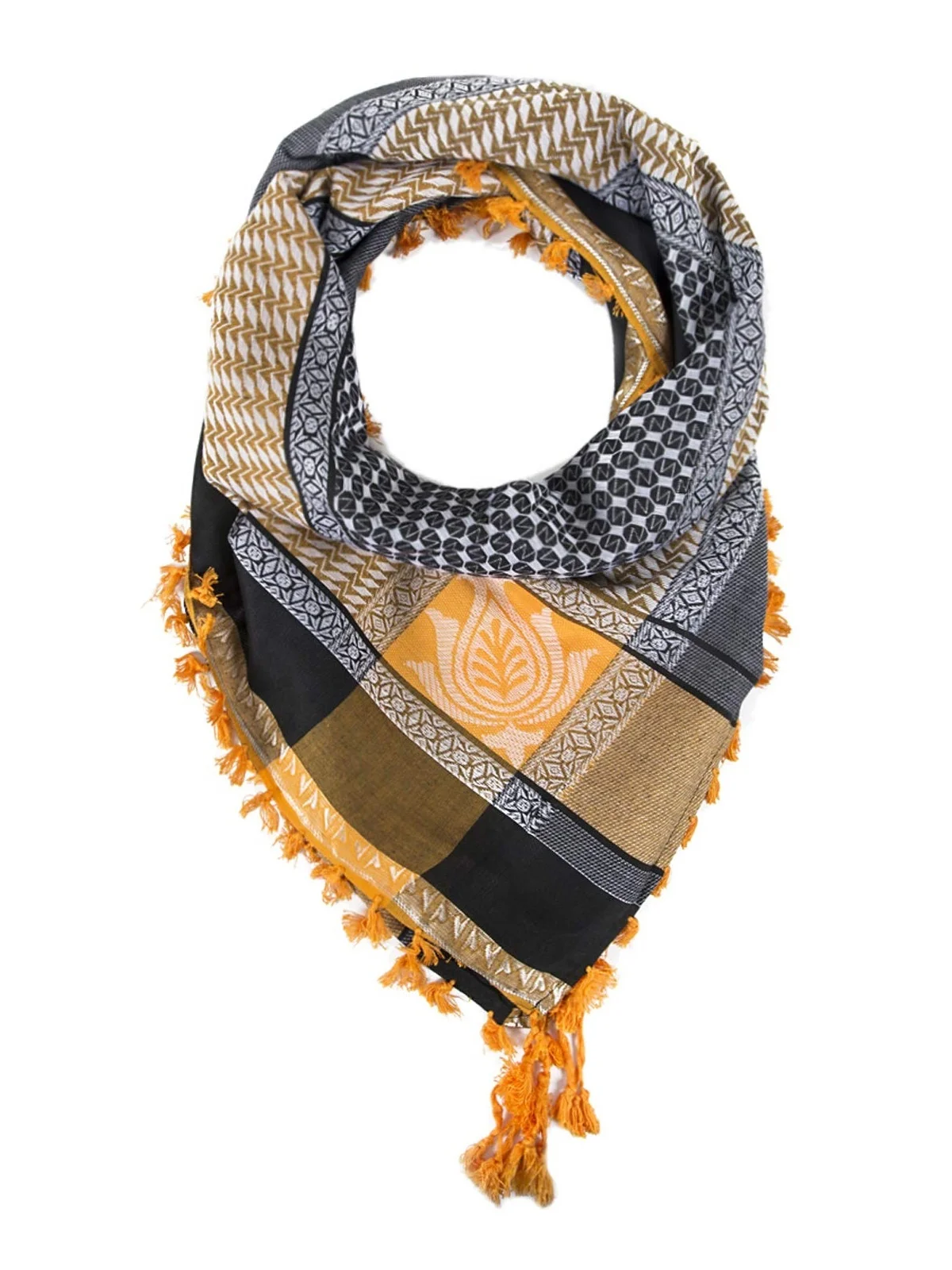 Cotton Shemagh Desert Wrap Keffiyeh Head Neck Arab Scarf For Men