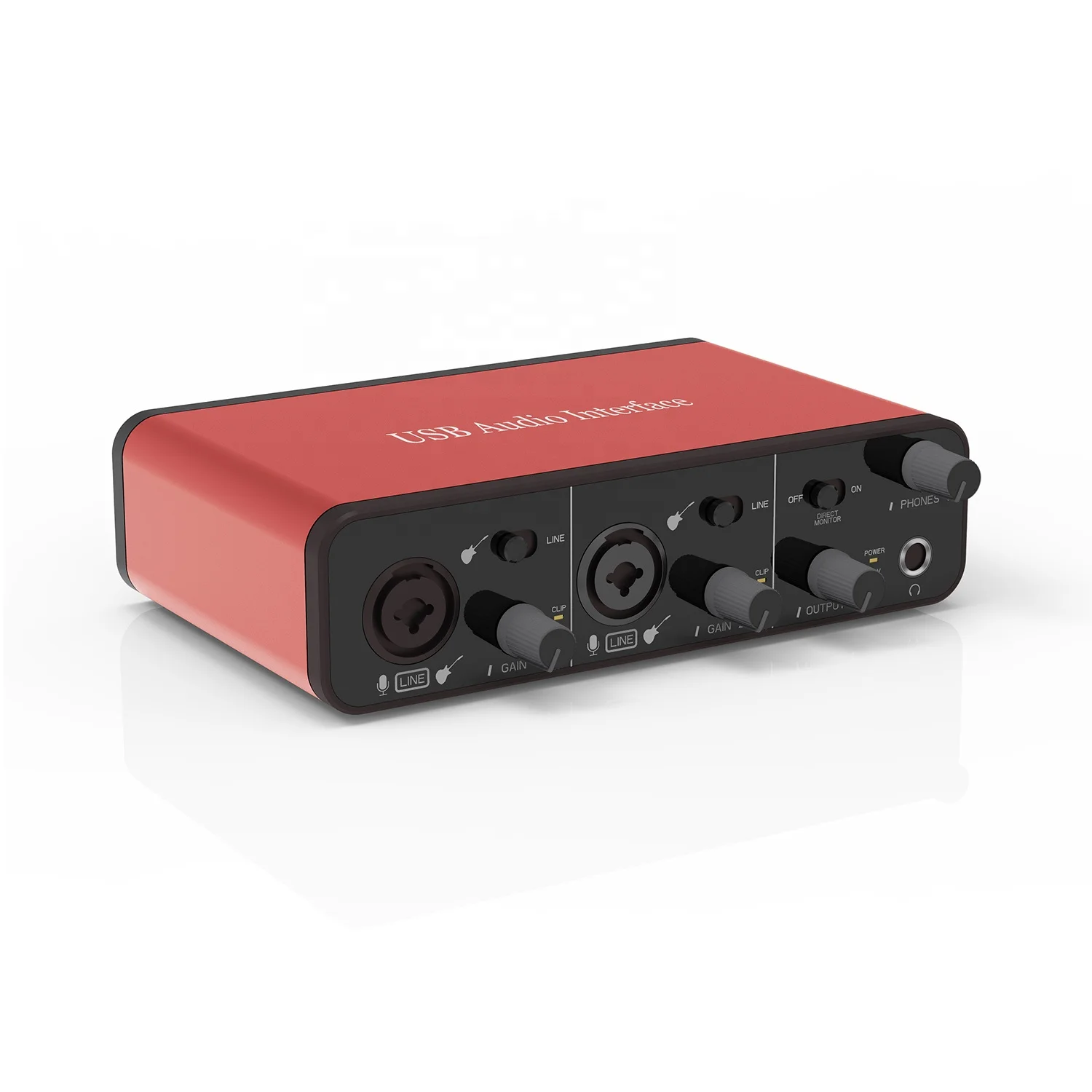 True Stereo Sound Card High definition recording Audio interface with MIDI function