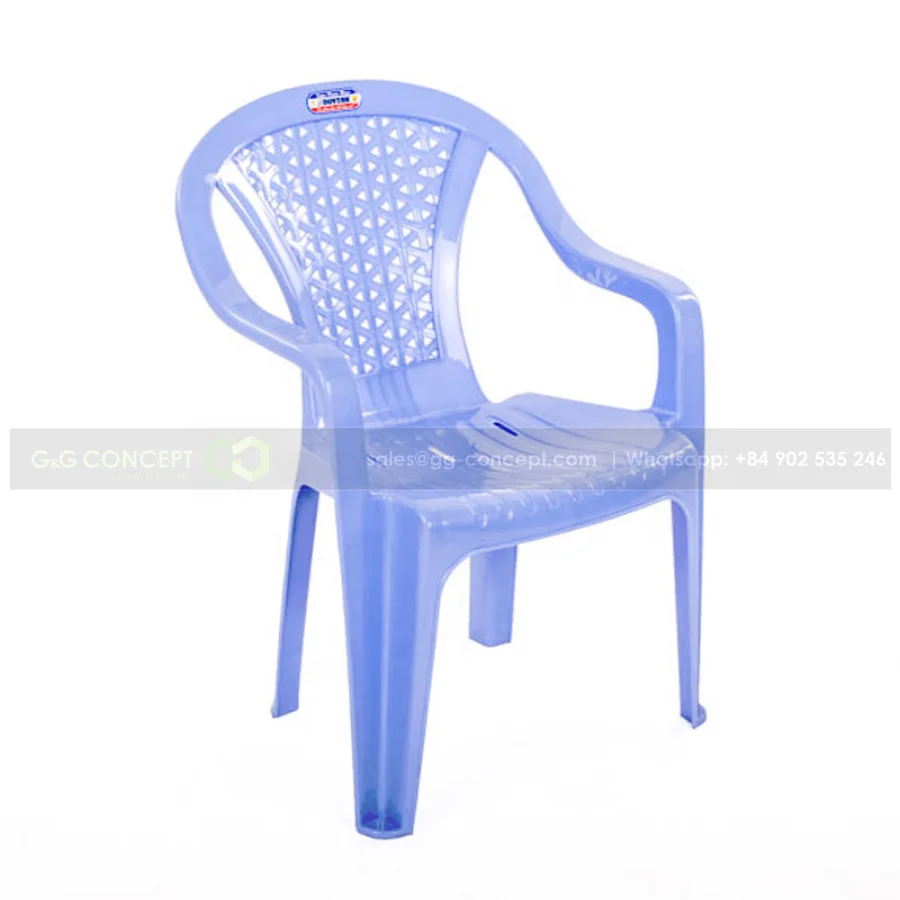 Outdoor Garden Plastic Knit Armchair Two Colors, Supplier Plastic Chair For Patio In Bulk Cheap Price