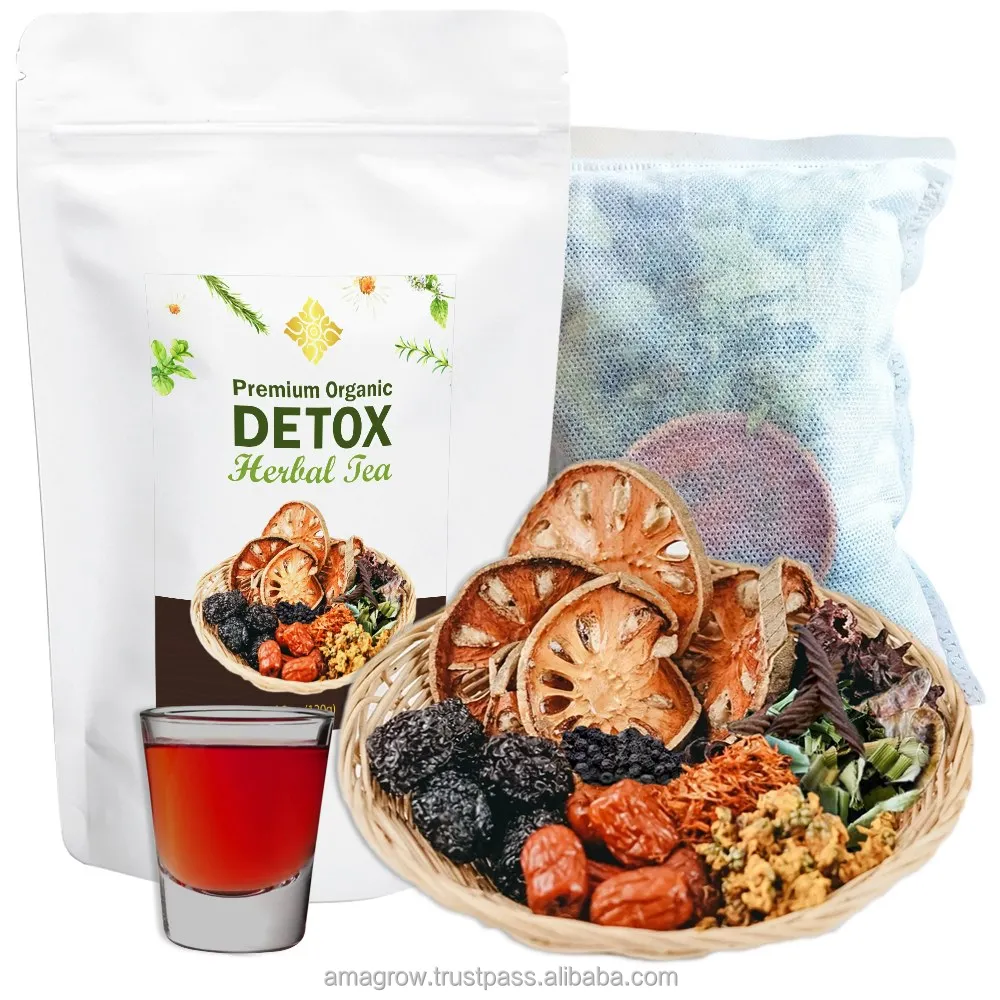 
Private Label - Natural 12 Herbal DETOX TEA Organic Blend for Weight Loss Colon Cleanse Tummy Firming Reduce Belly Fat Slimming 