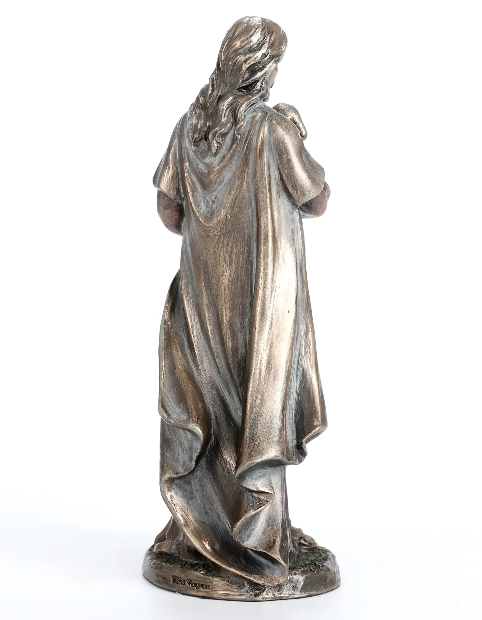 VERONESE DESIGN -JESUS HOLDING a LAMB - COLD CAST BRONZE OEM AVAILABLE
