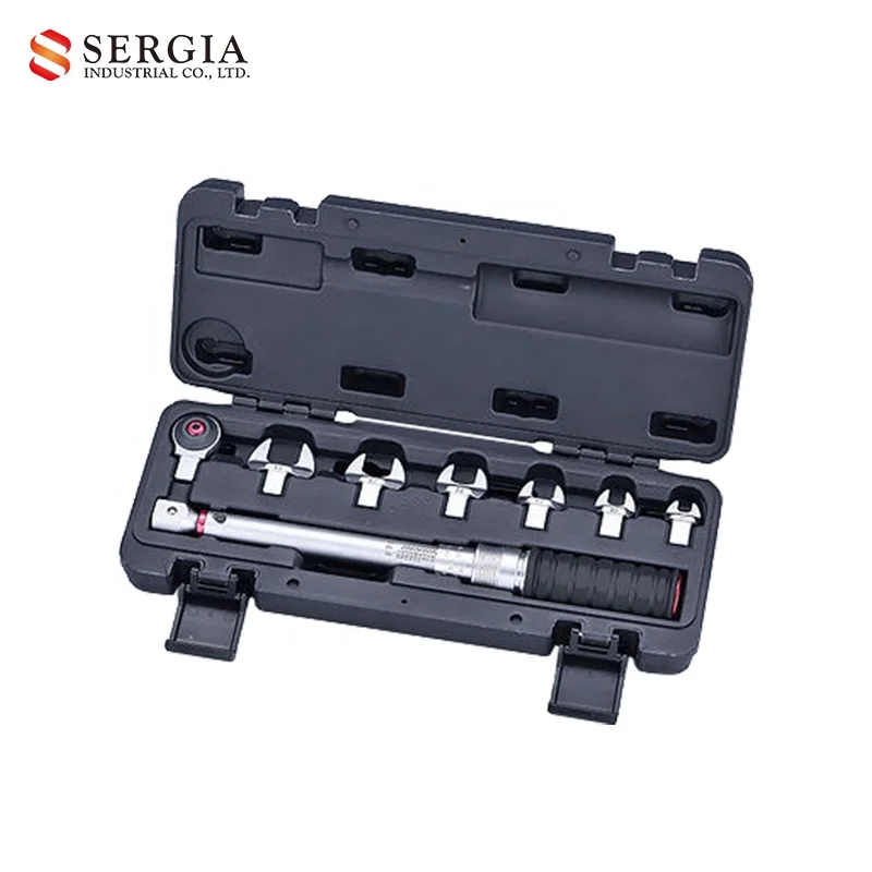 Taiwan Head Interchangeable Insert Tool Open End Ratchet Handle Torque Wrench Set