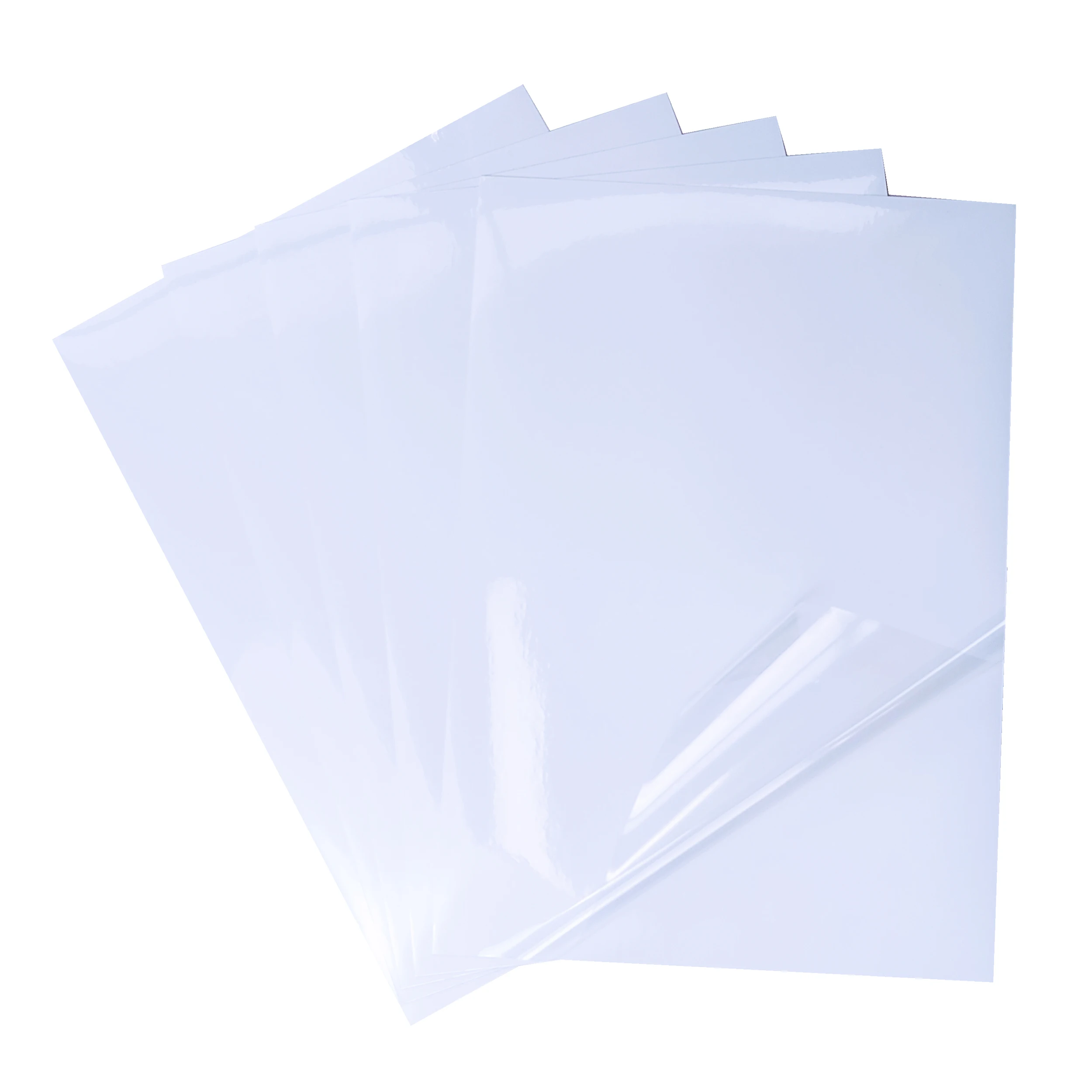 100% Transparent PET Clear Laser Self-adhesive Printable Vinyl 50mic 80mic 8.5*11 CMYK Printing Label Sticker Paper