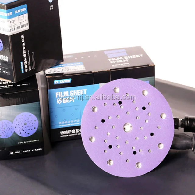 Grinder Backing Car Paint Sandpaper Purple Ceramic Abrasive PSA Coated Automotive Sand Paper Disks Sanding Disc